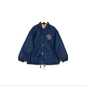 tommy jeans • blue padded coach jacket